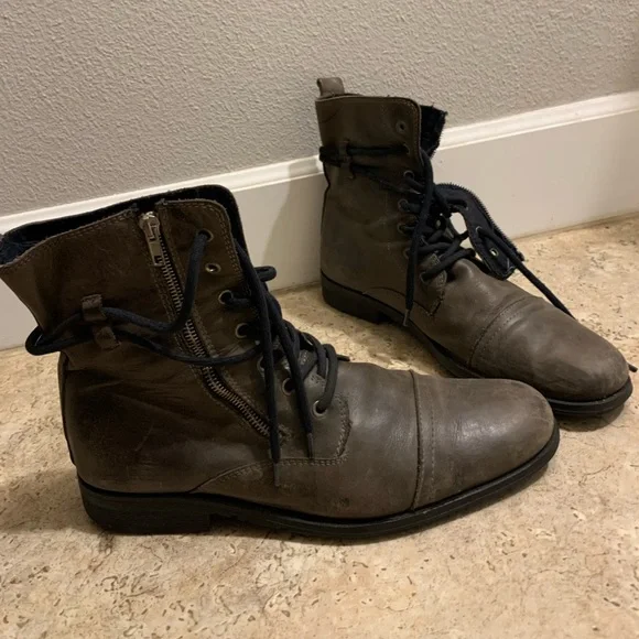 Aldo Shoes Dapper And Head Turning Dark Grey Zip Up Aldo Boots